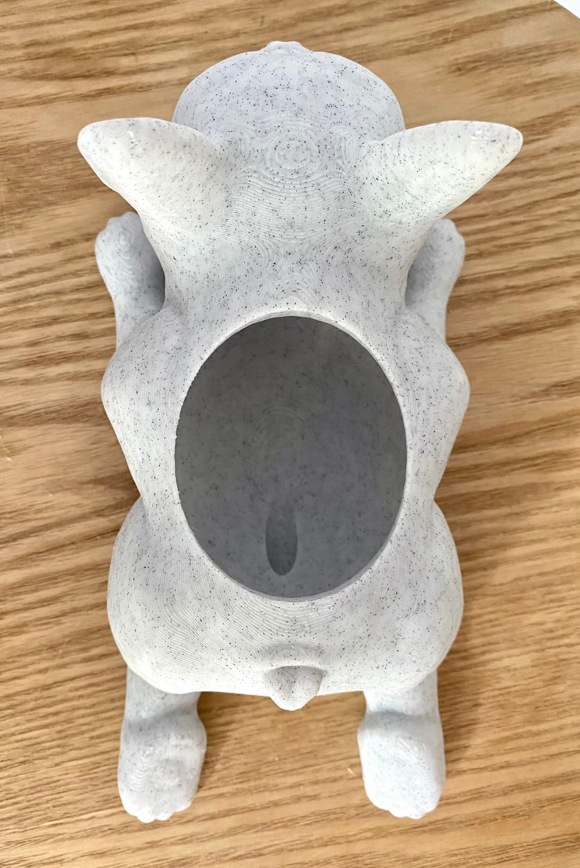 French Bulldog Planter - Cute Doggy Planter for Succulents, Bar & Table Decor, Unique Gift for Dog & Plant Lovers (Marble Design) - Perfect for Home, Office & Garden Decor