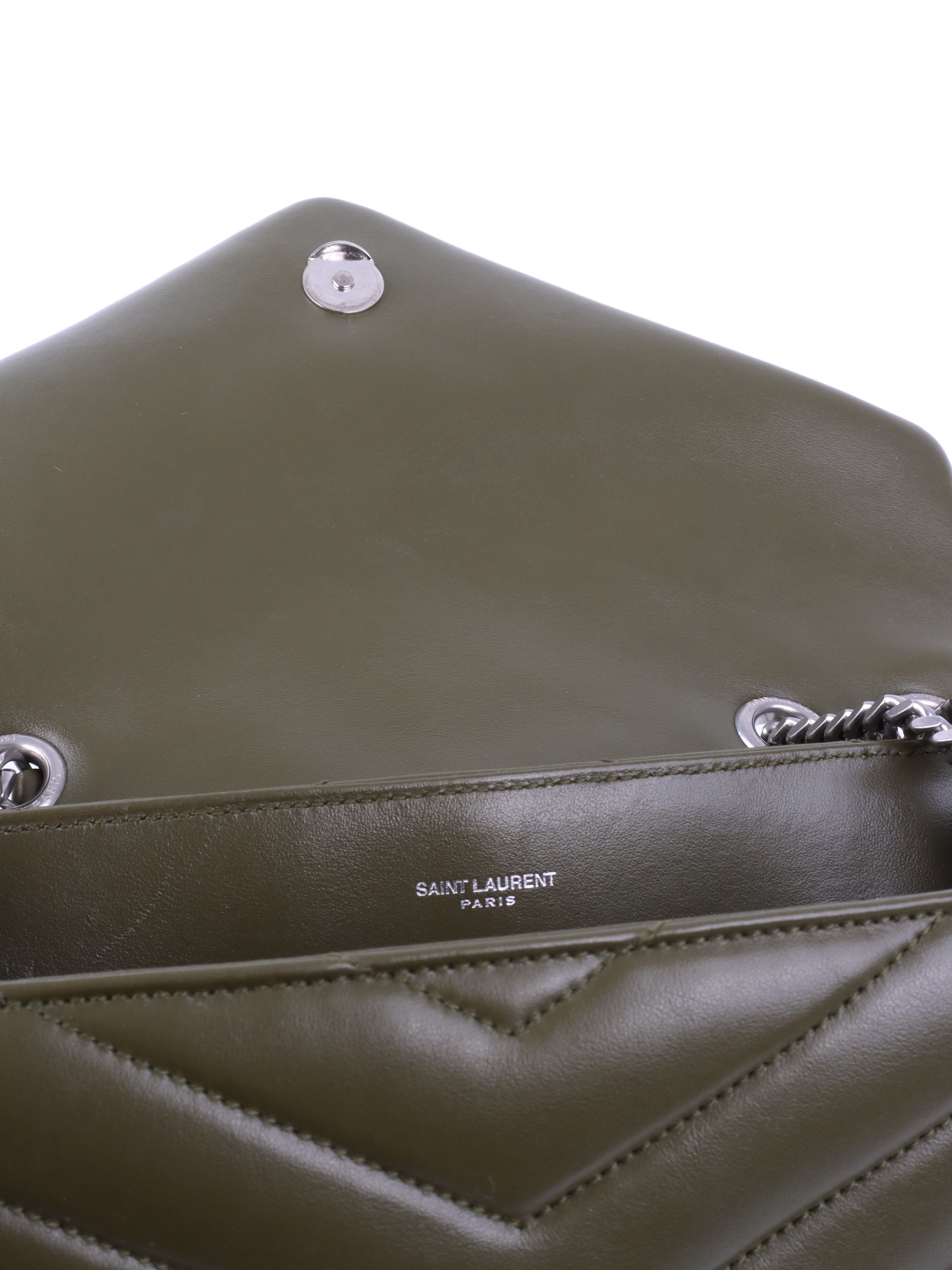 Saint Laurent Khaki Medium Loulou Bag - Luxury Designer Shoulder Bag for Women | Perfect for Work, Travel & Evening Events