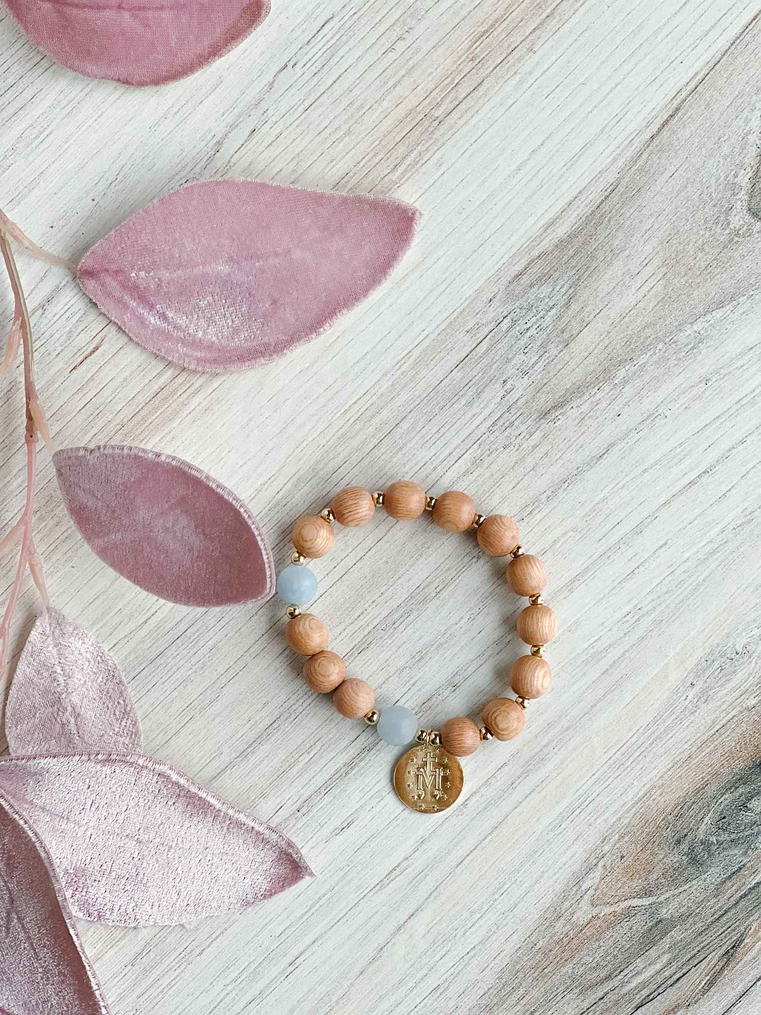 Aquamarine Rosary Bracelet - Elegant Beaded Prayer Jewelry for Women, Catholic Religious Gift for Baptism, First Communion & Daily Devotion - Perfect for Prayer, Meditation & Spiritual Comfort