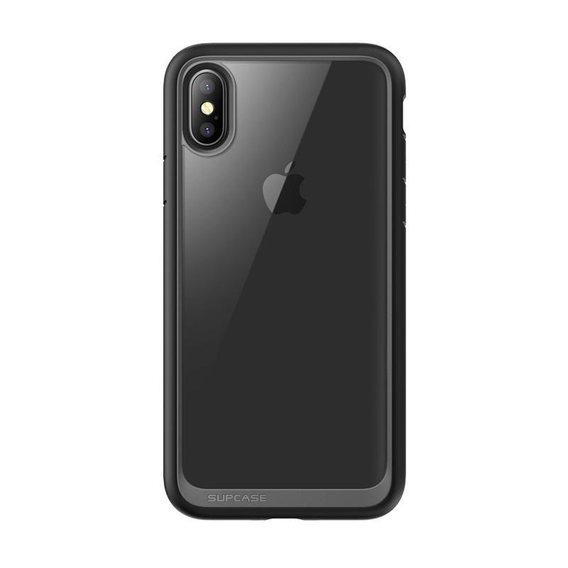 iPhone X / XS Slim Clear Protective Case - Navy Blue | Shockproof & Scratch Resistant Cover for Daily Use, Work & Travel