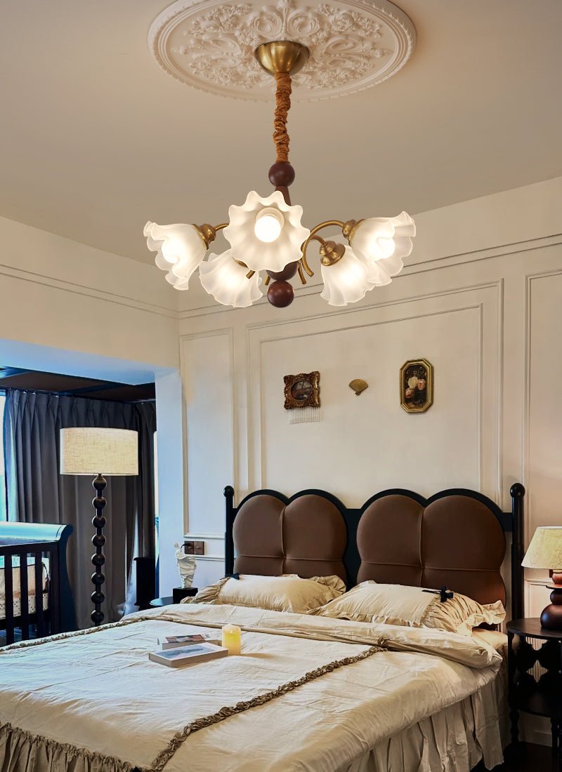 Bloomcrest Chandelier - Elegant Crystal Ceiling Light Fixture for Dining Room, Bedroom & Living Room | Modern Home Decor Lighting