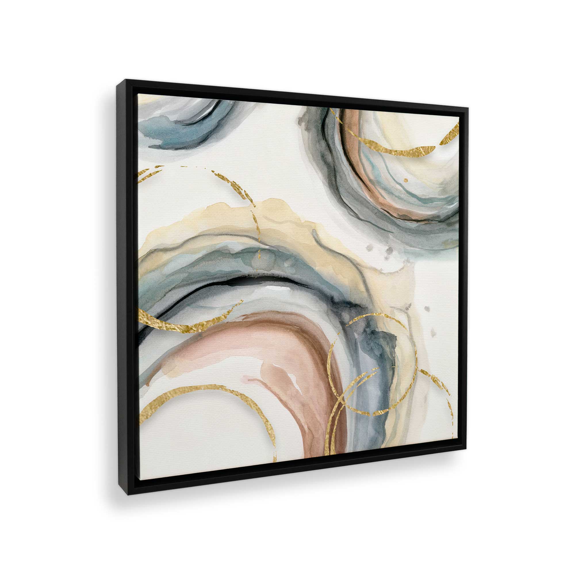 Golden Echoes v2 Canvas Wall Art Print - Modern Home Decor for Living Room, Bedroom & Office - High Quality Framed Picture for Gifts & Interior Design