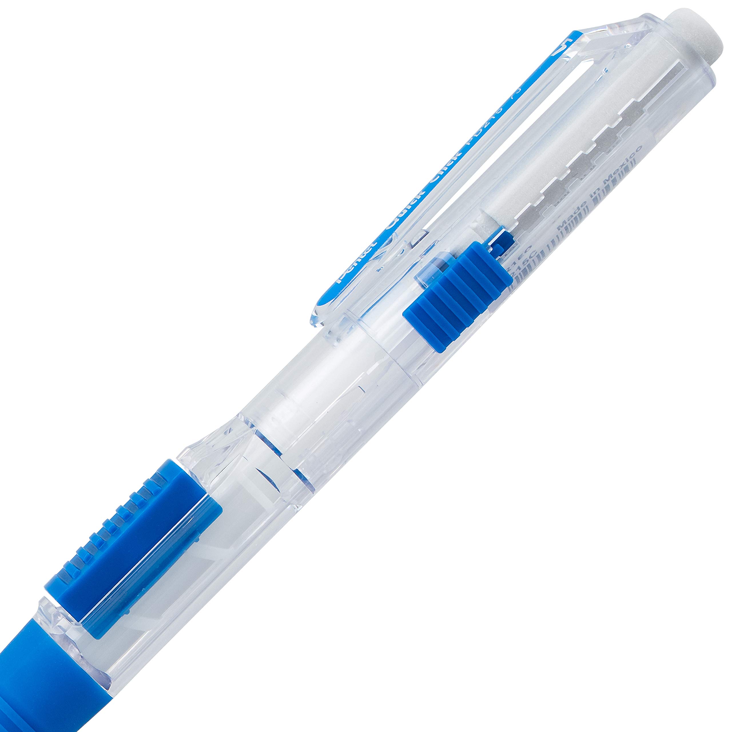 Pentel QUICK CLICK 0.5mm Mechanical Pencils - Blue Barrel, Pack of 12 (PD215C) - Perfect for School, Office & Sketching