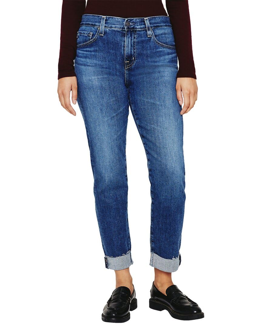 AG Adriano Goldschmied Women's Ex-Boyfriend Jeans - High Waist Distressed Denim Pants for Casual Outfits & Street Style Fashion