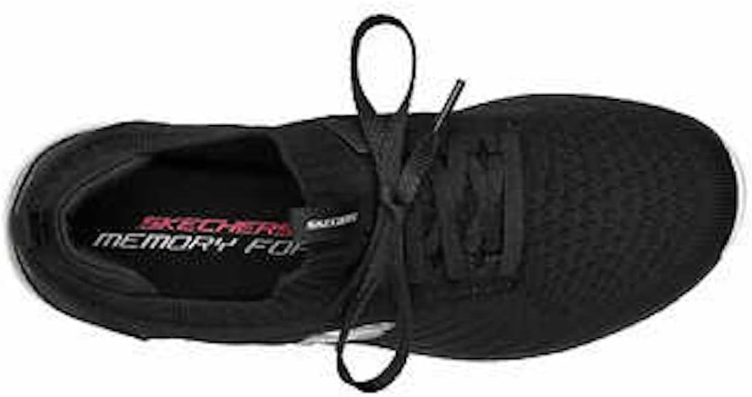 Skechers Women's Bountiful Memory Foam Sneakers - Comfortable Walking Shoes for Women, Black Size 9 | Perfect for Work, Travel & Everyday Wear
