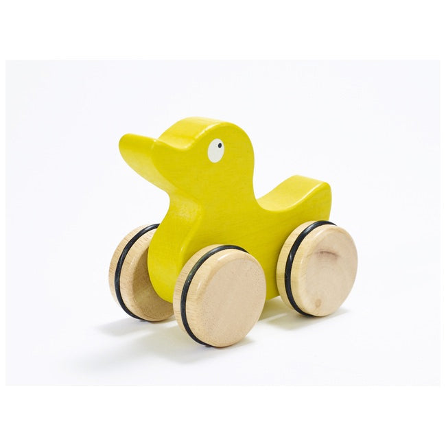 Begin Again PushAround Duck - Wooden Pull Toy for Toddlers | Fun & Educational Walking Duck Toy for Kids | Perfect for Indoor & Outdoor Play, Early Learning & Motor Skills Development