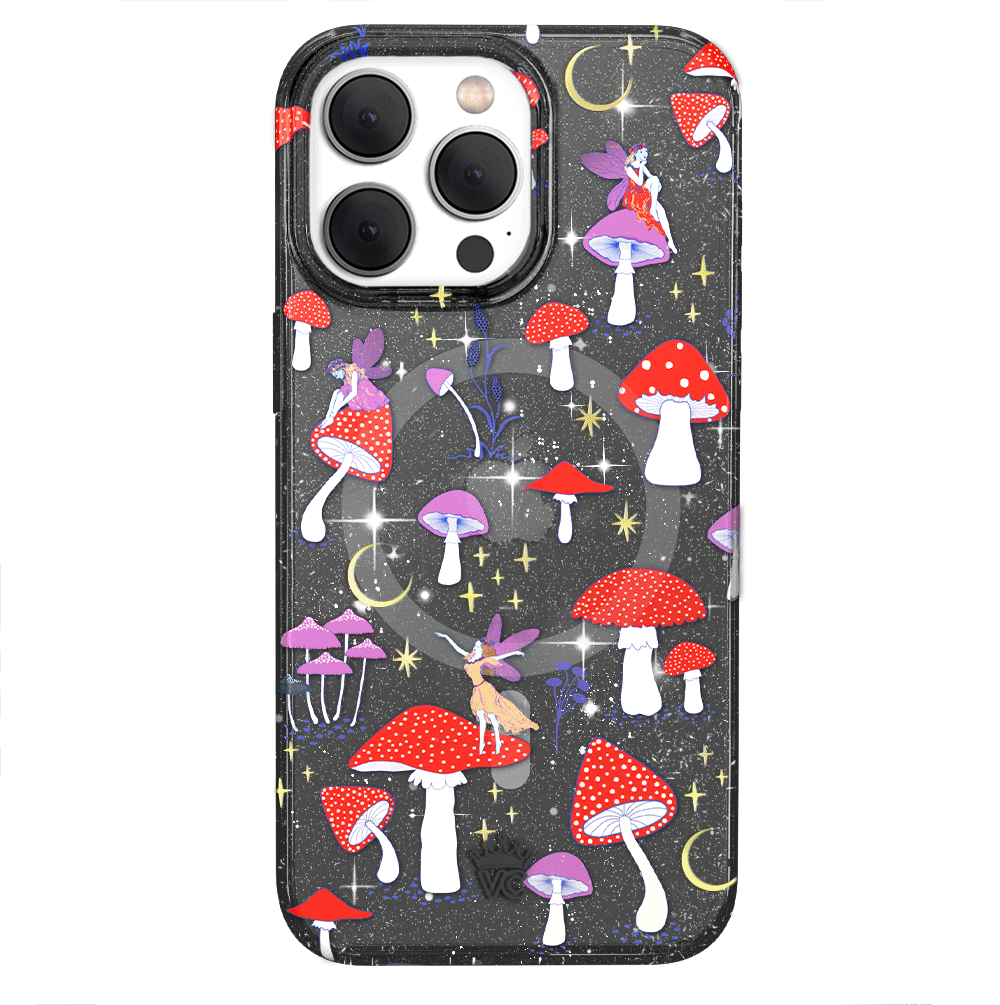 Mystic Mushrooms iPhone Case - Trendy Protective Cover for iPhone 12/13/14/15 - Durable Slim Design with Unique Mushroom Pattern - Perfect for Nature Lovers & Outdoor Adventures