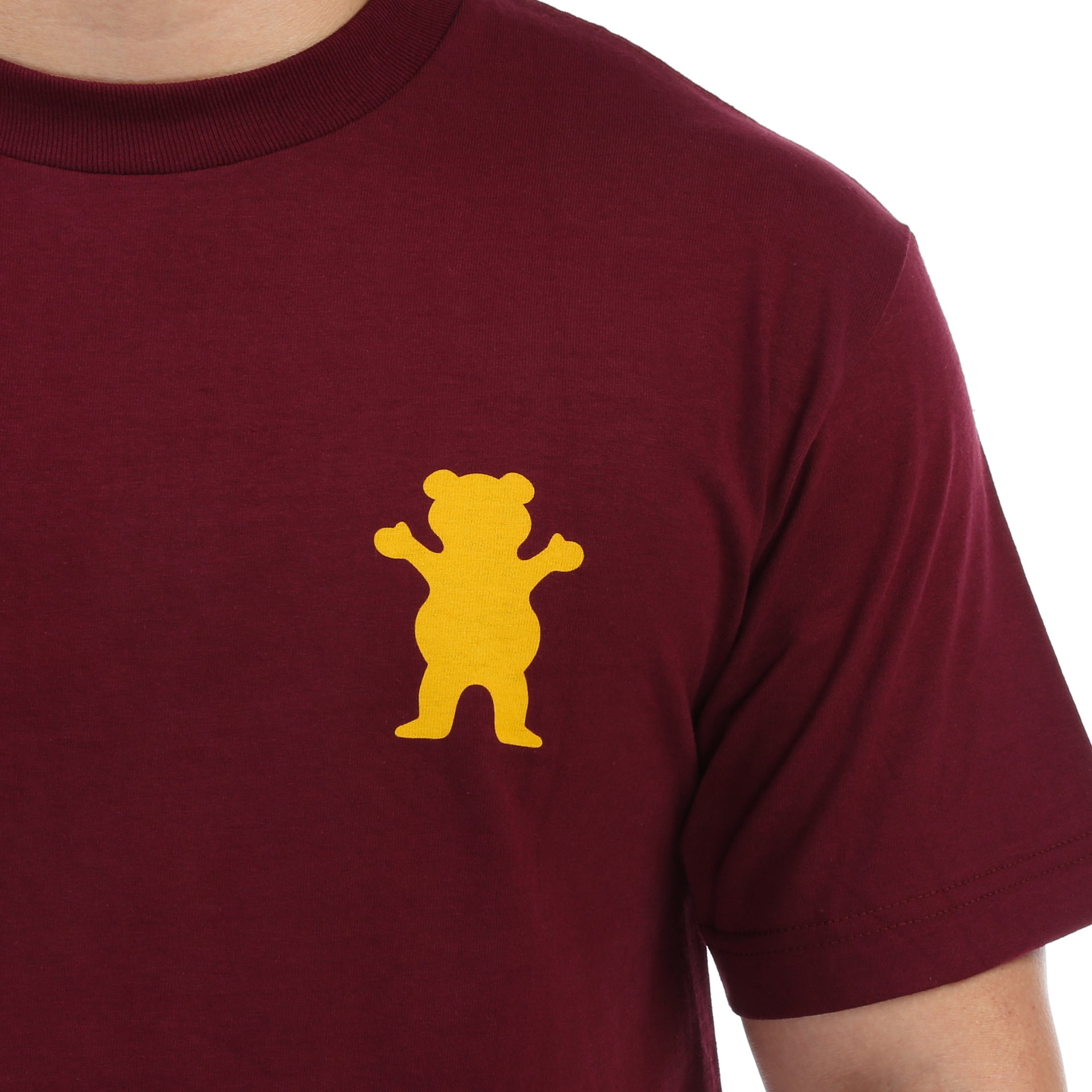 Grizzly Mount Joslin Tee - Burgundy Red Cotton T-Shirt for Men | Casual & Outdoor Wear | Hiking, Camping & Travel Essentials