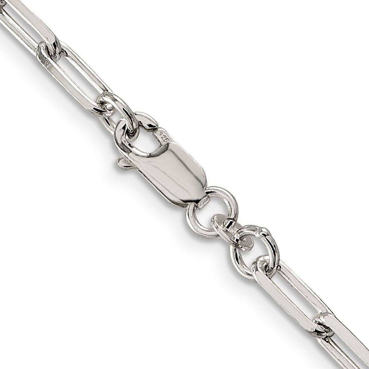 925 Sterling Silver 4.25mm Fancy Link Chain Necklace for Women & Men - Polished Solid Lobster Claw Clasp Jewelry - Perfect for Everyday Wear, Gifts & Special Occasions
