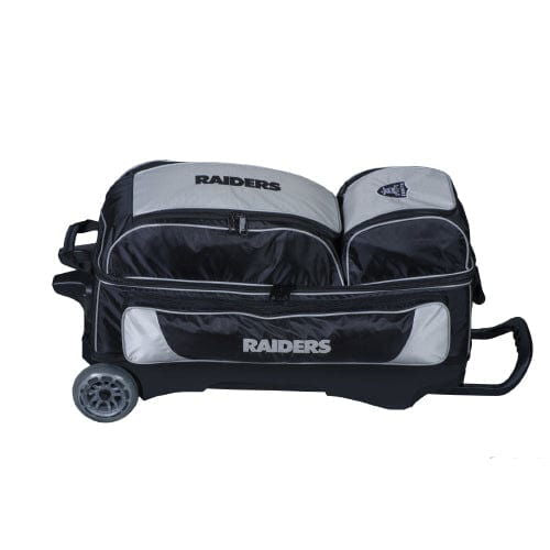 NFL Las Vegas Raiders Triple Roller Bowling Bag - Durable Sports Equipment for Football Fans | Perfect for Bowling Leagues, Team Travel & Game Day Accessories