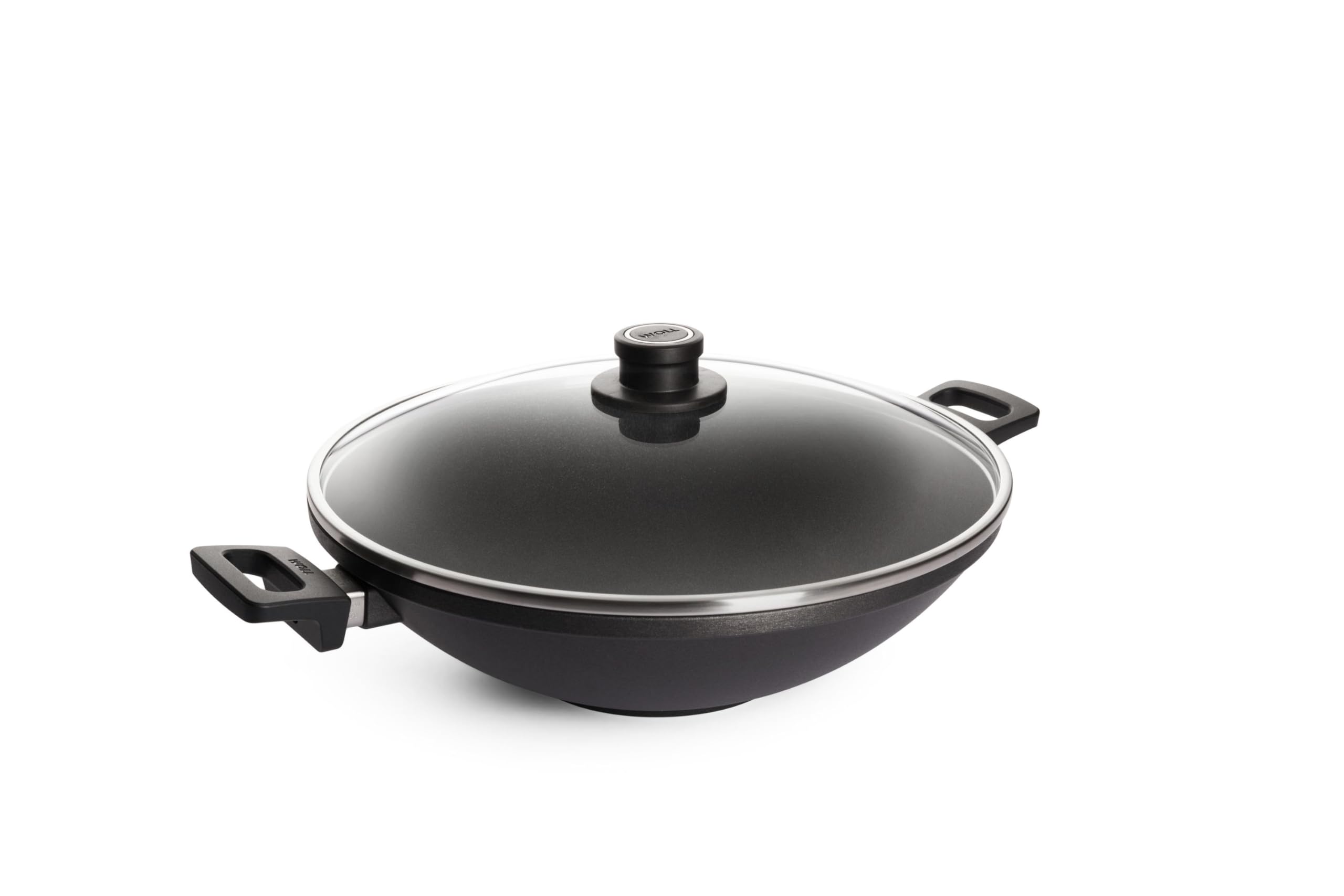 Woll Cast Aluminum Wok Set - 3-Piece Non-Stick Stir Fry Pan for High Heat Cooking | Perfect for Asian Cuisine, Stir-Frying & Deep Frying