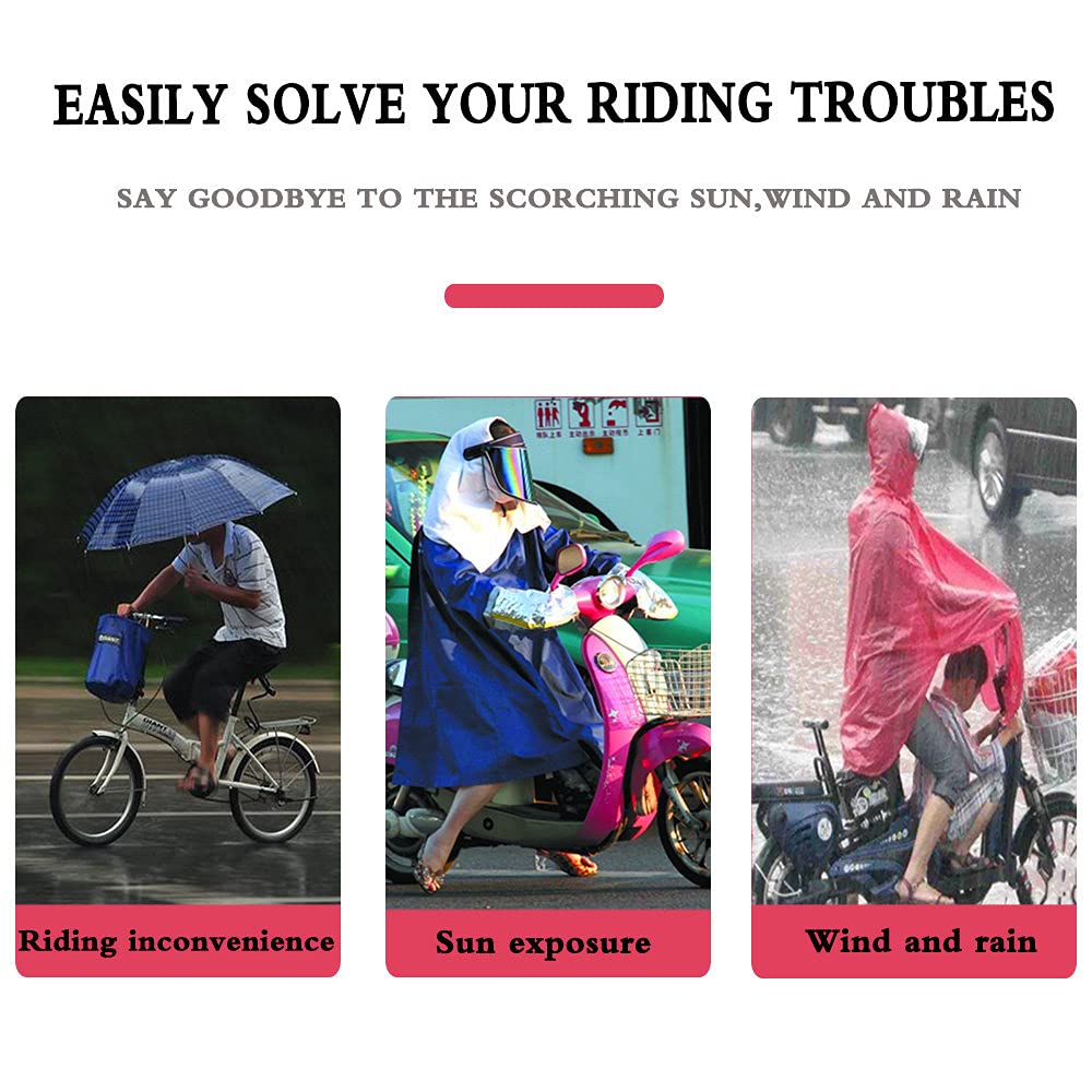 Waterproof Scooter Cover - HD Transparent Windproof & Rainproof Sunshade for Electric Bikes & Scooters | Outdoor Commuting & Parking Protection - A-Green