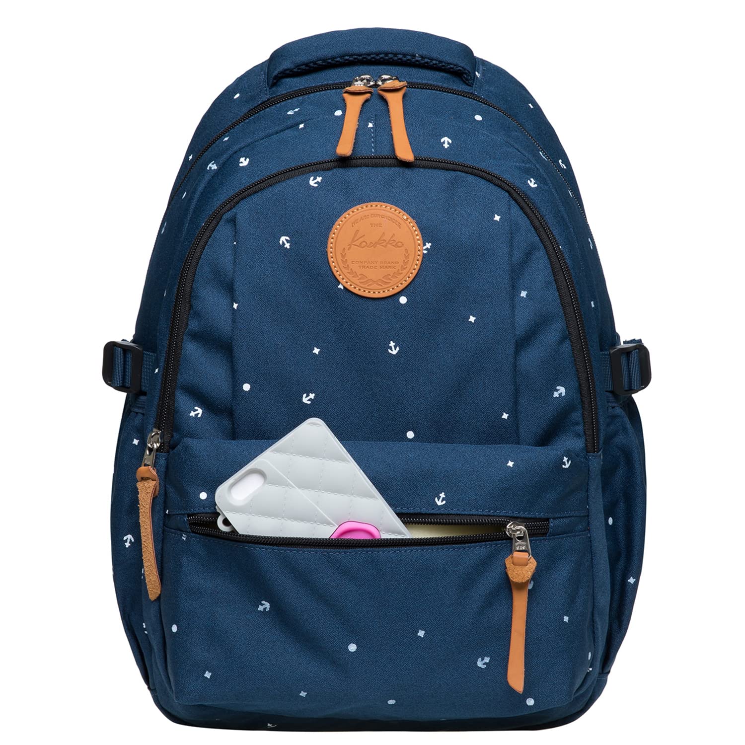 KAUKKO 15.6 Inch Laptop Backpack for College Students - Waterproof Casual Daypack with USB Charging Port, Perfect for School, Work & Travel (Blue)