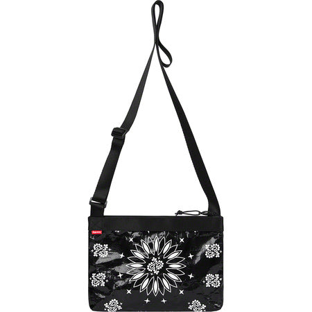 Supreme Bandana Tarp Side Bag Black - Durable Crossbody Sling Bag for Men & Women - Perfect for Travel, Hiking, Concerts and Everyday Use