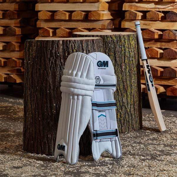 GM Diamond Junior Batting Pads 2023 - Youth Cricket Leg Guards for Boys & Girls - Lightweight Protective Gear for Practice & Matches