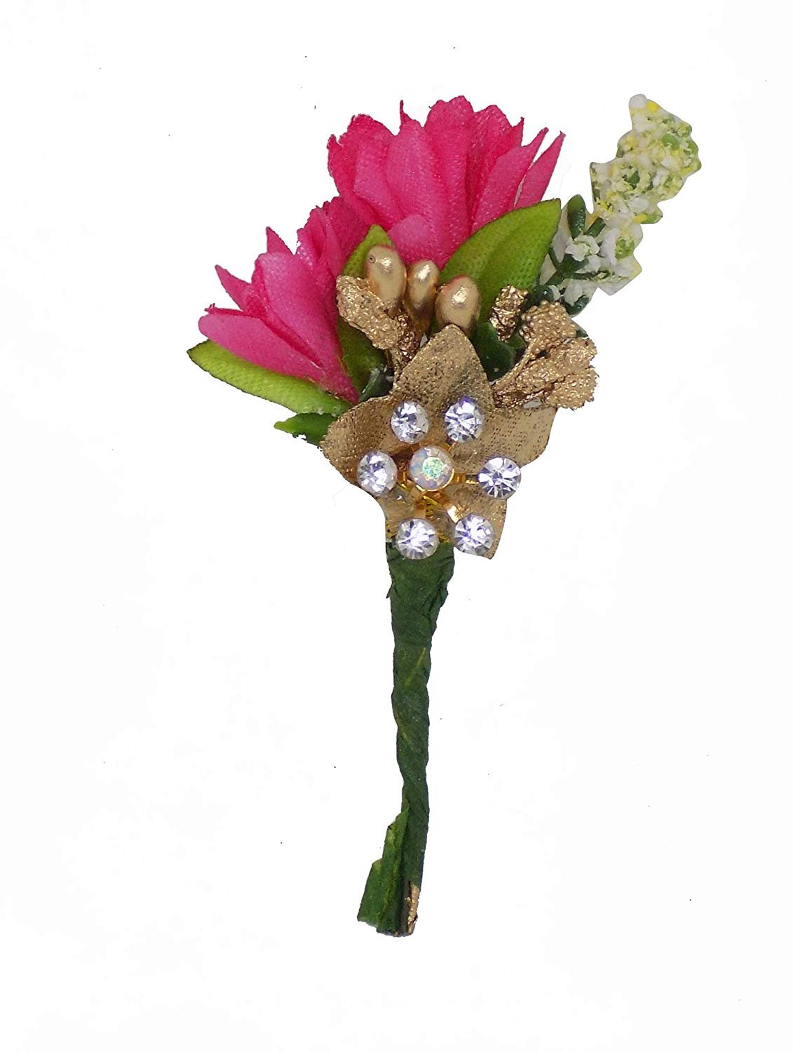 Iyaan Floral Hair Pins for Women & Girls - 5 Pack Pink Flower Hair Clips - Perfect for Weddings, Parties & Everyday Styling