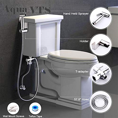 Portable Bidet Sprayer for Toilet - Shattaf with T-Adapter for Easy Installation | Perfect for Bathroom Hygiene, Travel & Postpartum Care