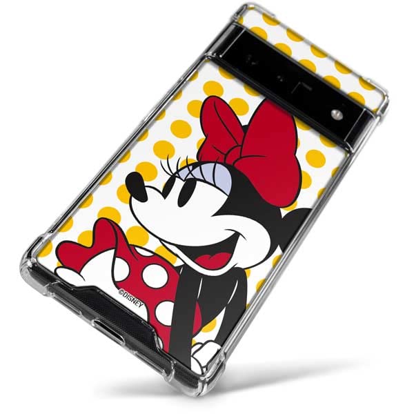 Disney Minnie Mouse Phone Case for Google Pixel 6 Pro - Yellow Dots Design for Everyday Protection