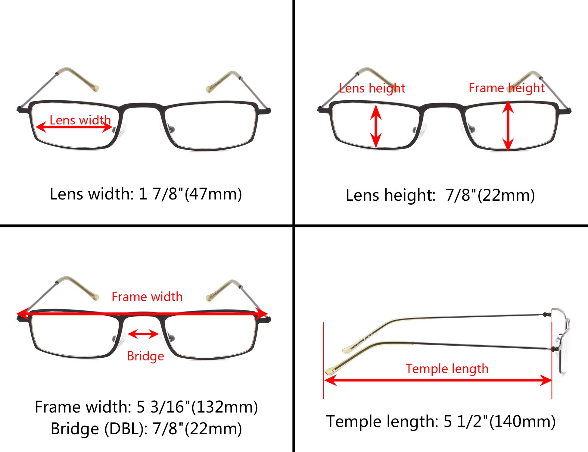 5-Pack Lightweight Reading Glasses for Men & Women - Blue Light Blocking, Anti-Glare, Fashionable Frames - Perfect for Reading, Computer Use & Office Work