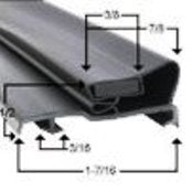 G290 29 5/16 x 60 3/8 Magnetic Refrigerator Door Seal Gasket - 4-Sided Black NRE #305705 for Freezer & Cooler Replacement