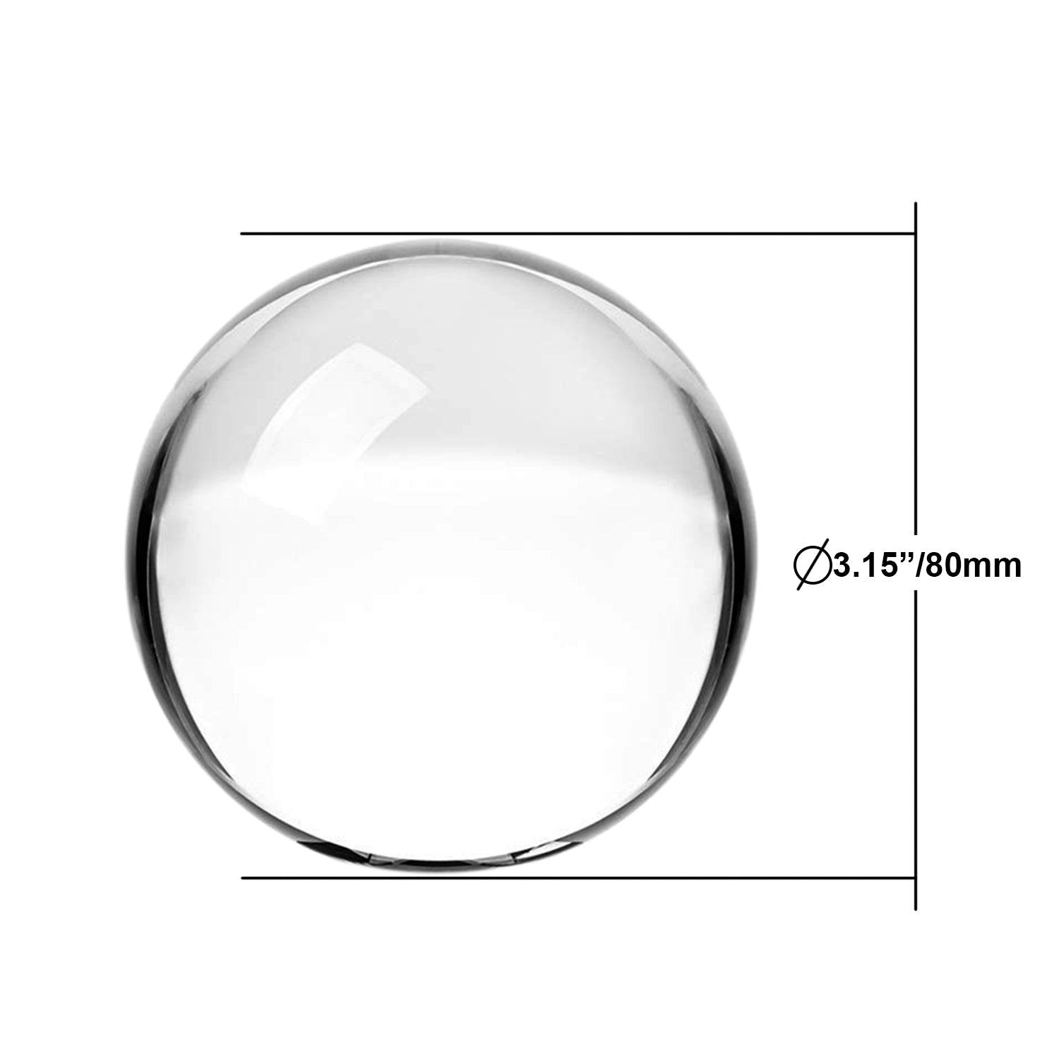 NEEWER 80mm/3 Inch Clear Crystal Ball Globe for Photography, Meditation & Home Decor - Perfect for Landscape Shots, Spiritual Practices & Interior Design