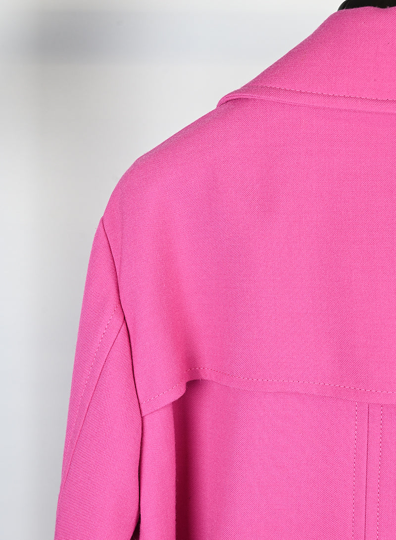 Valentino Women's Pink Wool Coat Size 40 - Elegant Winter Outerwear for Office & Evening Events