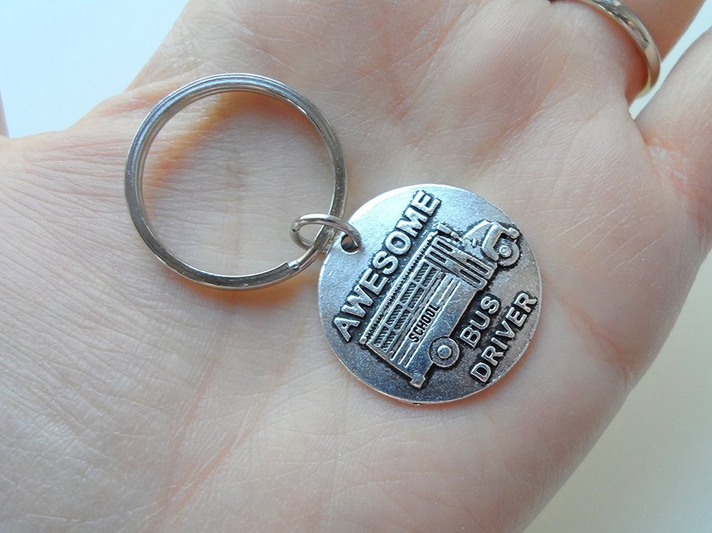 Personalized Bus Driver Appreciation Gift Keychain - Thoughtful School Bus Driver Thank You Present for Teachers, Retirement, Holidays & Special Occasions