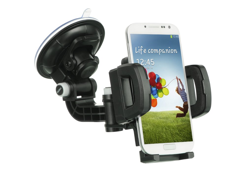Blackberry Classic Heavy Duty Universal Car Mount - Secure Phone Holder for Windshield & Dashboard - Perfect for Commuting, Road Trips & GPS Navigation