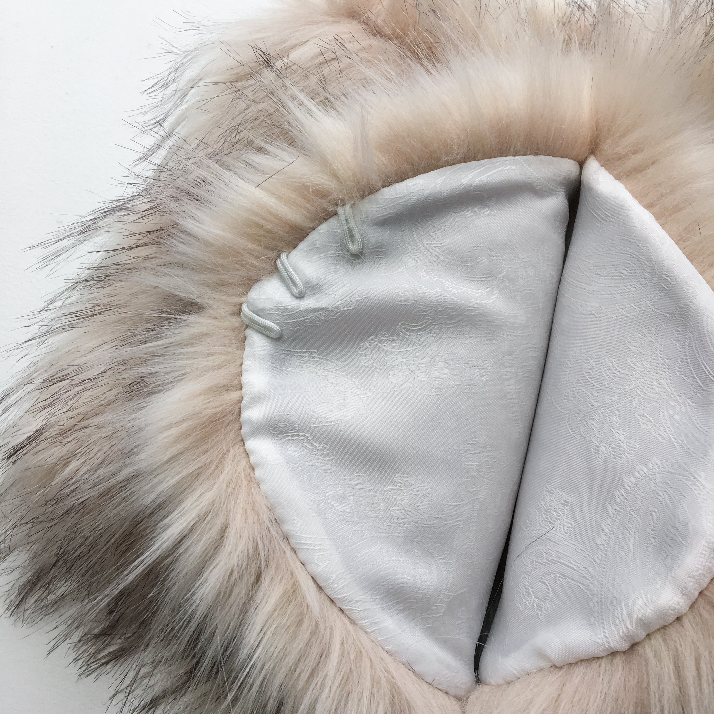 Blush Pink Flower Girl Faux Fur Wrap with Black Tips - Soft Winter Shawl for Kids (Kid Blu02) | Perfect for Weddings, Pageants & Holiday Photos