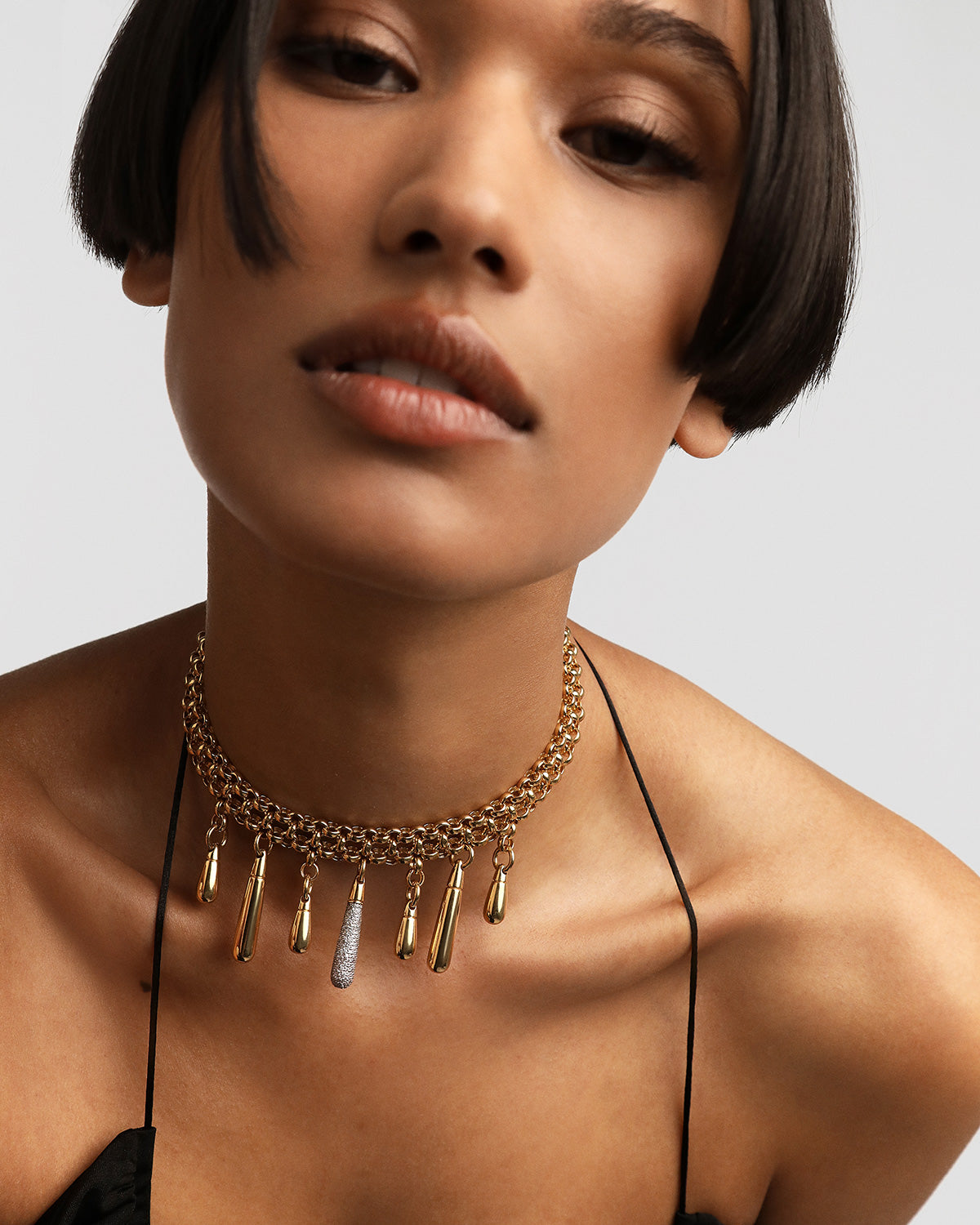 GRID 3 Jelly Choker Necklace for Women - Trendy Clear Stretchy Fashion Statement Jewelry - Perfect for Parties, Concerts & Everyday Wear