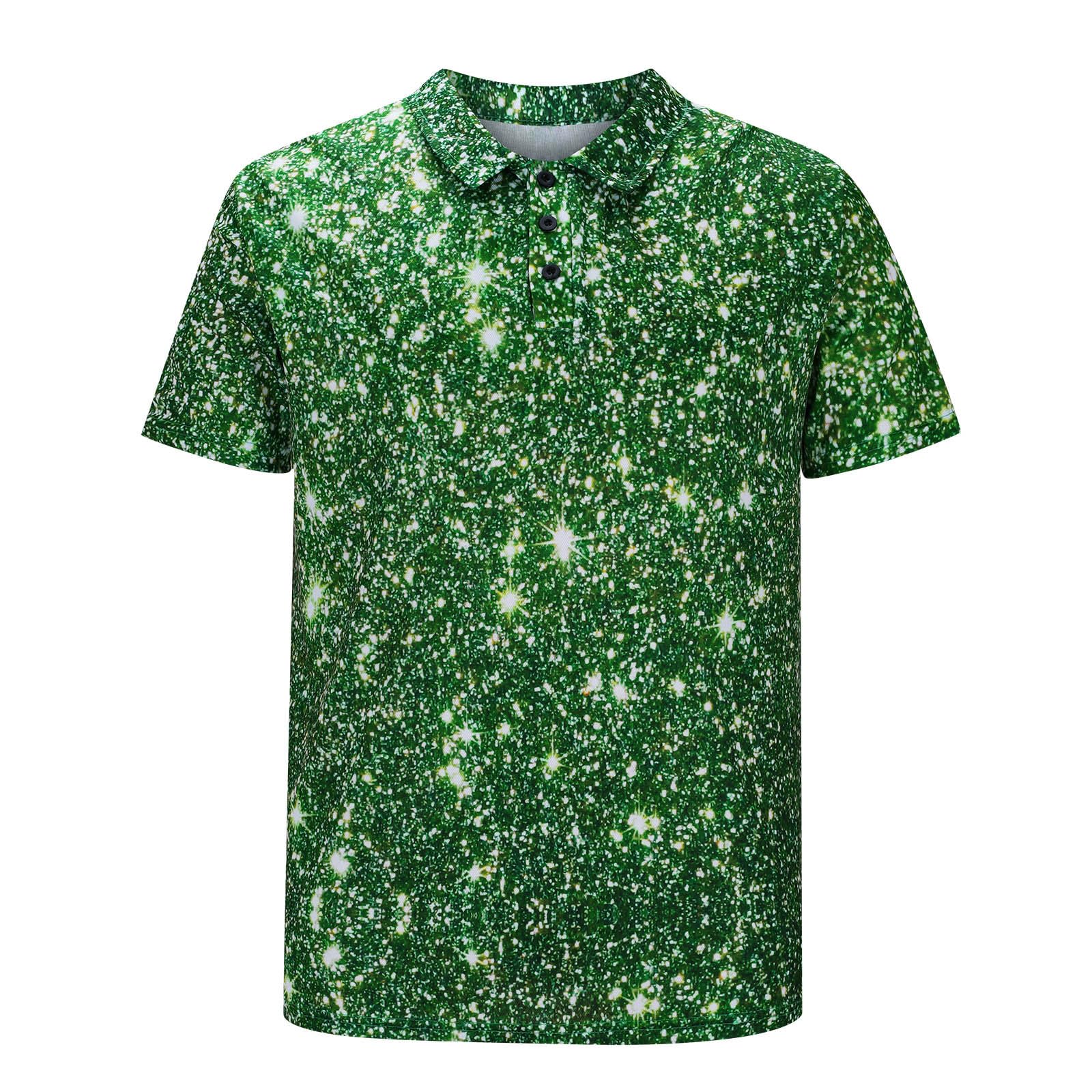 Men's Printed Polo Shirts - Short Sleeve Casual & Golf Shirts - Breathable Summer Tops for Work & Outdoor Activities 2024