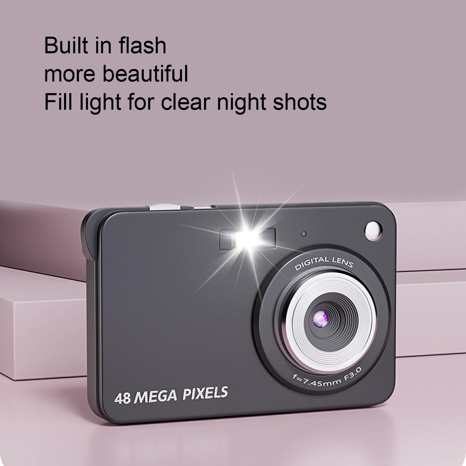 48MP HD Digital Camera with 2.7in TFT Display, 8x Zoom Anti-Shake Autofocus - Perfect for Students, Travel & Family Photography | Compact Smart Pocket Camera for Vlogging, Outdoor Adventures & Home Use