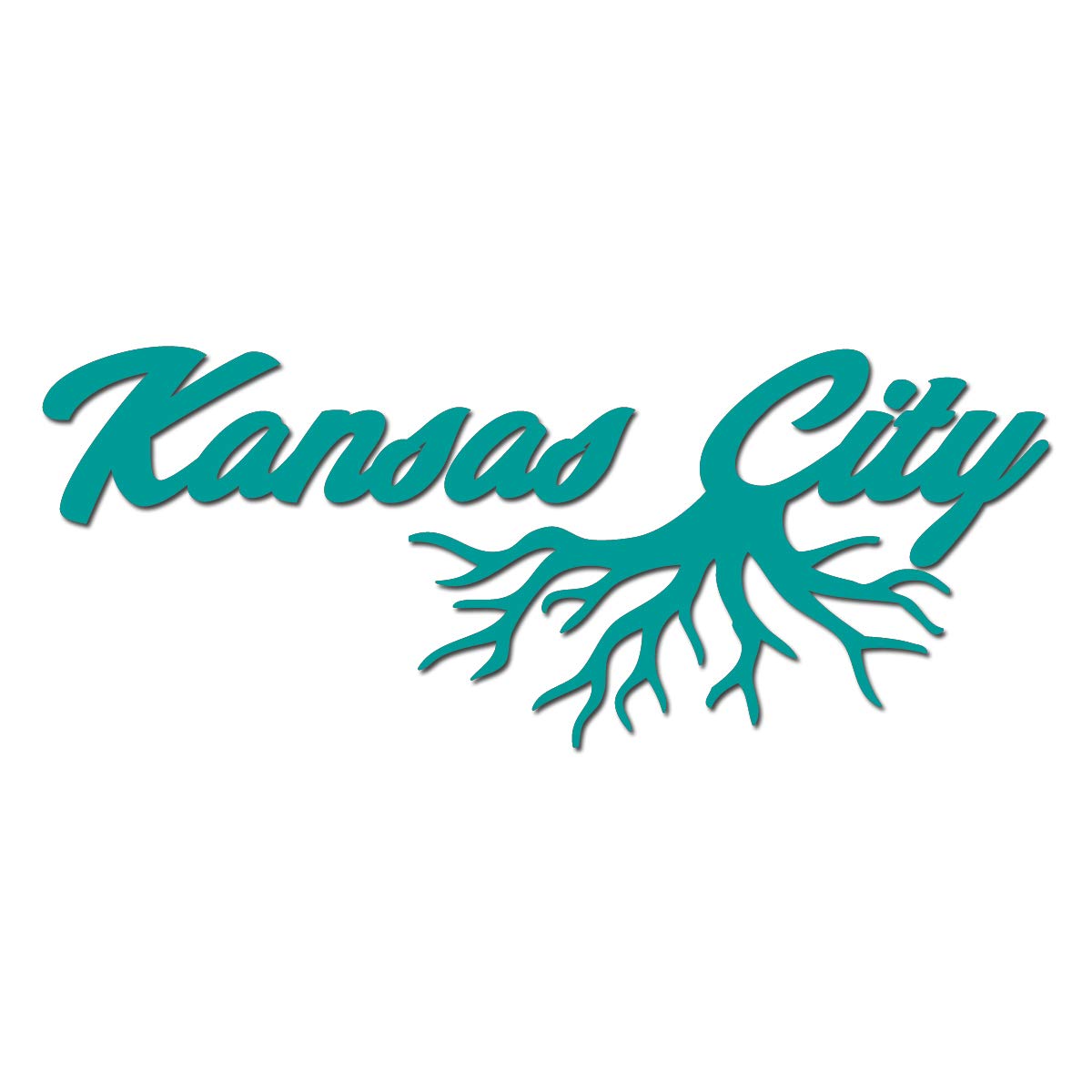 Kansas City Missouri Roots Hometown Vinyl Decal - 10 Inch Turquoise Milk Mug Design for Home Decor & DIY Projects | Perfect for Laptops, Water Bottles, Car Windows & Gift Giving