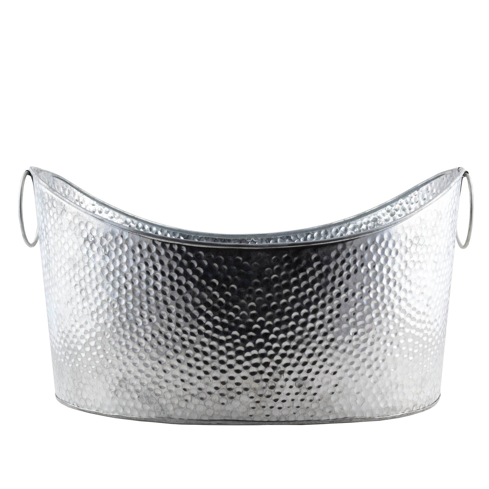 BarConic® Galvanized Oval Beverage Tub - 12 Quart Metal Drink Cooler for Parties, Picnics & Outdoor Events - Rustproof Beer & Wine Chiller with Handles for Easy Transport