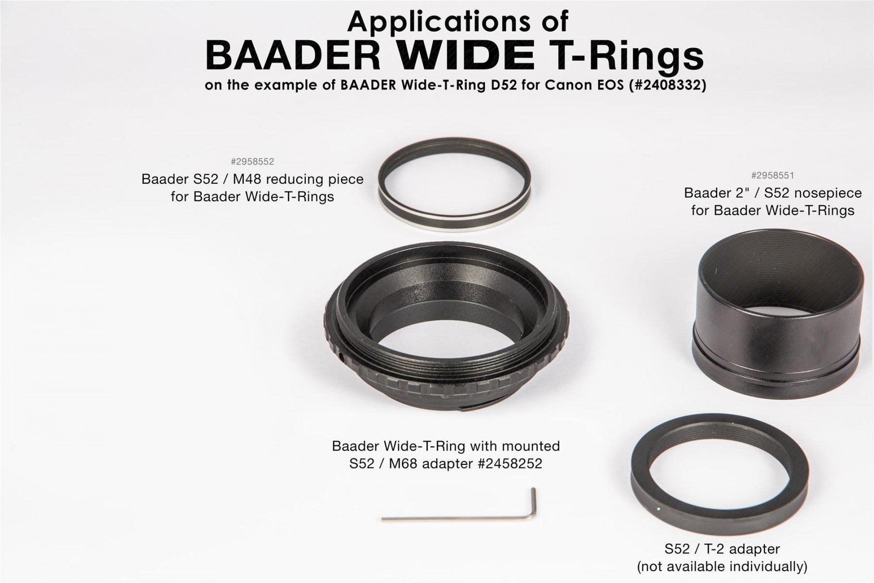 BAADER T Ring Adapter for Nikon Z Cameras - Compatible with Nikon Z5, Z6, Z7, Z50 - DSLR Lens to Mirrorless Camera Mount Converter - Perfect for Astrophotography & Macro Photography