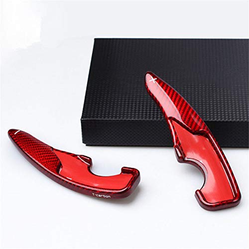 Genuine Pure Carbon Fiber Steering Wheel Paddle Shifters for 2017 Toyota GT86 & Subaru BRZ - Red | High-Performance Racing Upgrade for Track & Street Driving