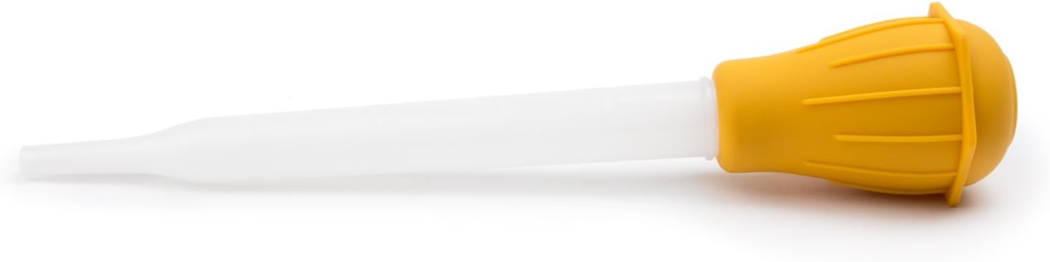 Fox Run Turkey Baster - 12 Inch Silicone Basting Brush for Cooking, Grilling & Roasting - Heat Resistant & Dishwasher Safe Kitchen Tool for Thanksgiving, Christmas & Holiday Meals