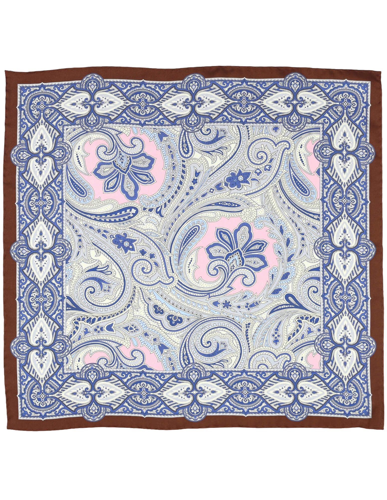 DÉCLIC Verwood Paisley Pocket Square - Stylish Pink Silk Handkerchief for Men's Formal Wear | Perfect for Weddings, Business Suits & Special Occasions