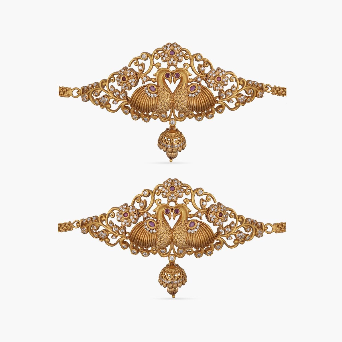 Malavika Vintage Bridal Jewelry Set - Elegant Antique Necklace & Earrings for Weddings, Anniversaries & Special Occasions