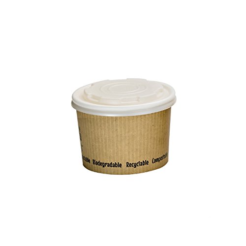 Eco-Friendly 8 oz Biodegradable Soup Cups - Pack of 25 | BPA-Free Disposable Bowls for Hot Soups, Stews & Takeout | Perfect for Restaurants, Catering & Home Use