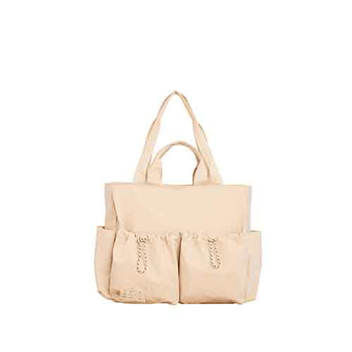 Beige Sport Carryall Bag - Durable Gym & Travel Duffel for Workouts, Yoga, and Weekend Getaways