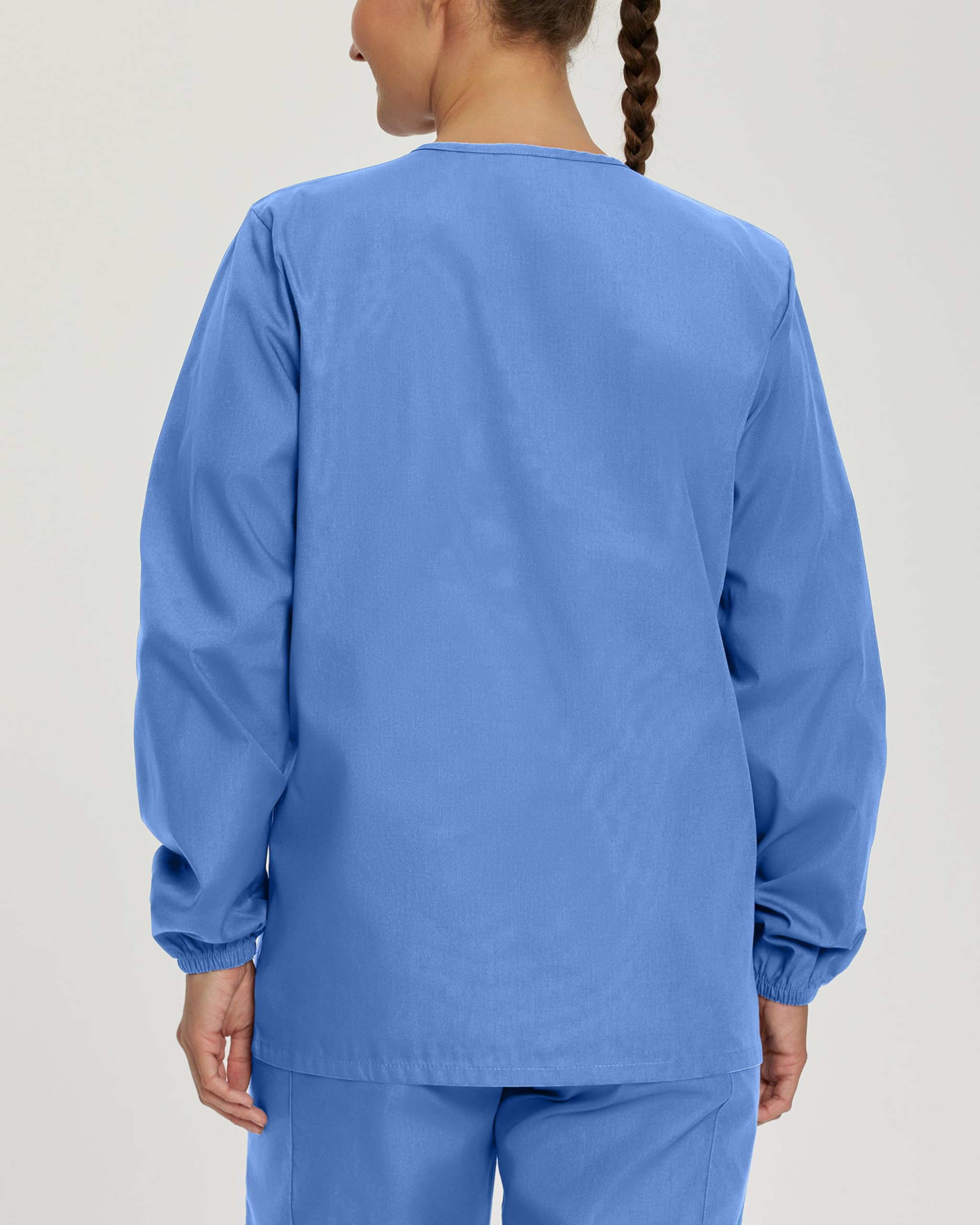 Landau Scrub Zone Relaxed Fit 2-Pocket Snap-Front Scrub Jacket for Women 75221 - Comfortable Medical Uniform for Nurses & Healthcare Professionals - Perfect for Hospitals, Clinics & Long Shifts