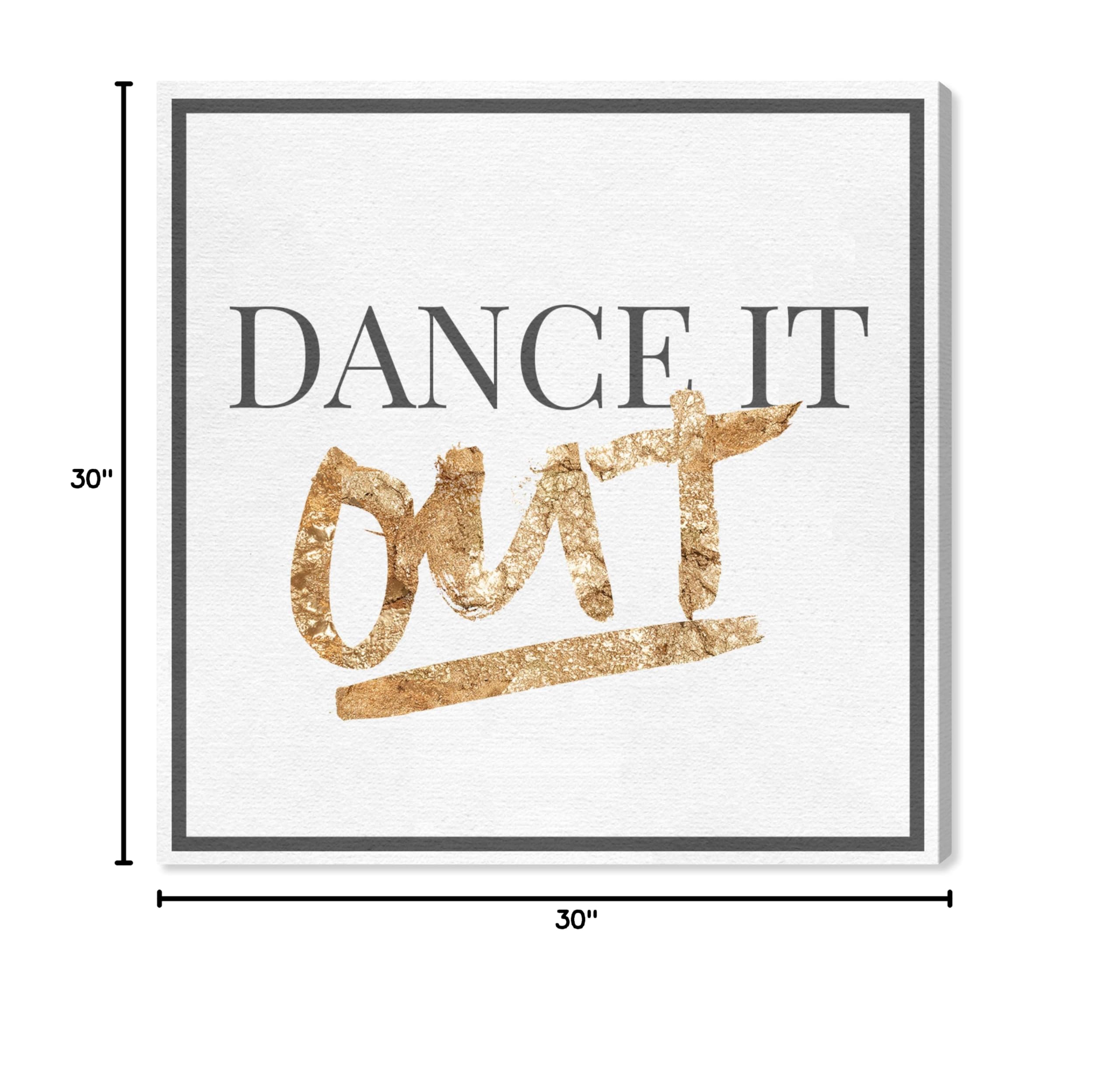 Oliver Gal Artist Co. Gold & Black Typography Wall Art Canvas Print - 30