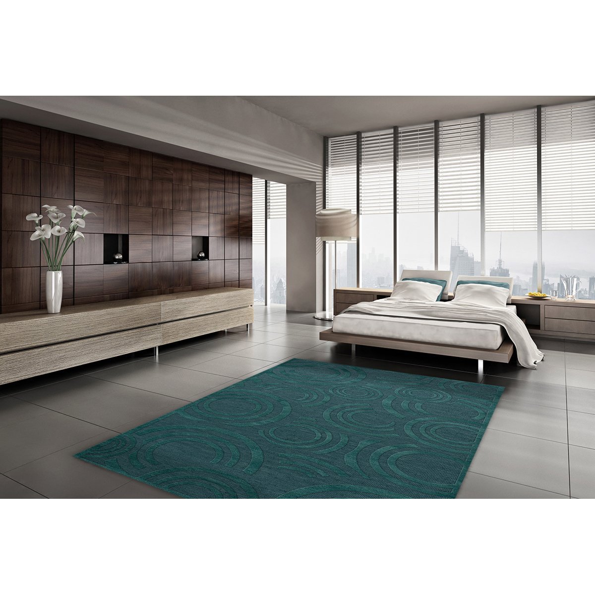Dalyn Rugs Dover DV3 8' x 10' Teal Area Rug - Soft & Durable for Living Room, Bedroom, or Office Decor