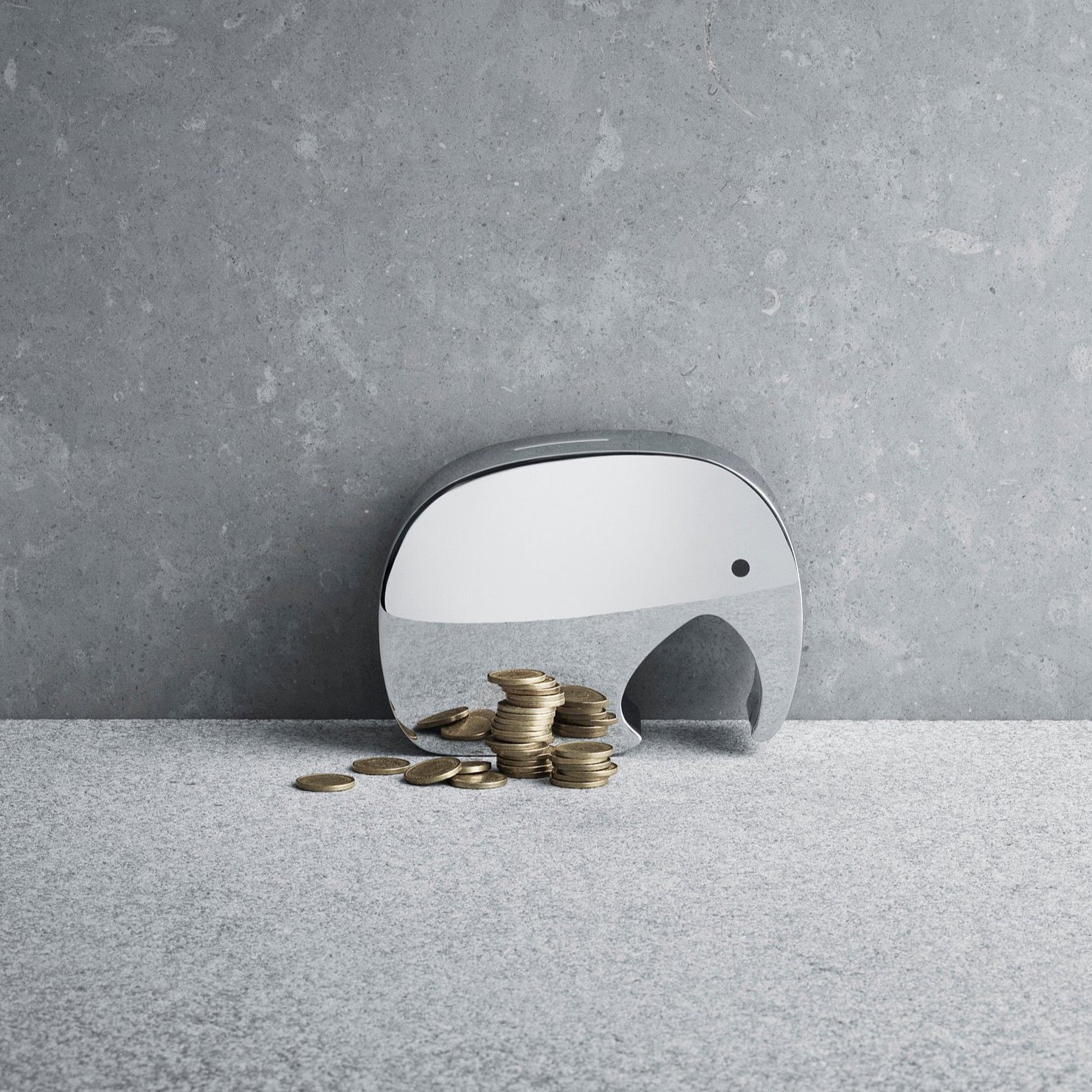 Georg Jensen Elephant Bank - Premium Metal Piggy Bank for Savings & Gifts - Perfect for Home Decor, Kids' Savings, and Unique Scandinavian Design Gifts
