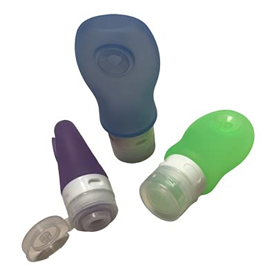 Leak-Proof Silicone Travel Bottles for Toiletries - TSA Approved, Perfect for Airplane Carry-On, Gym & Camping Trips