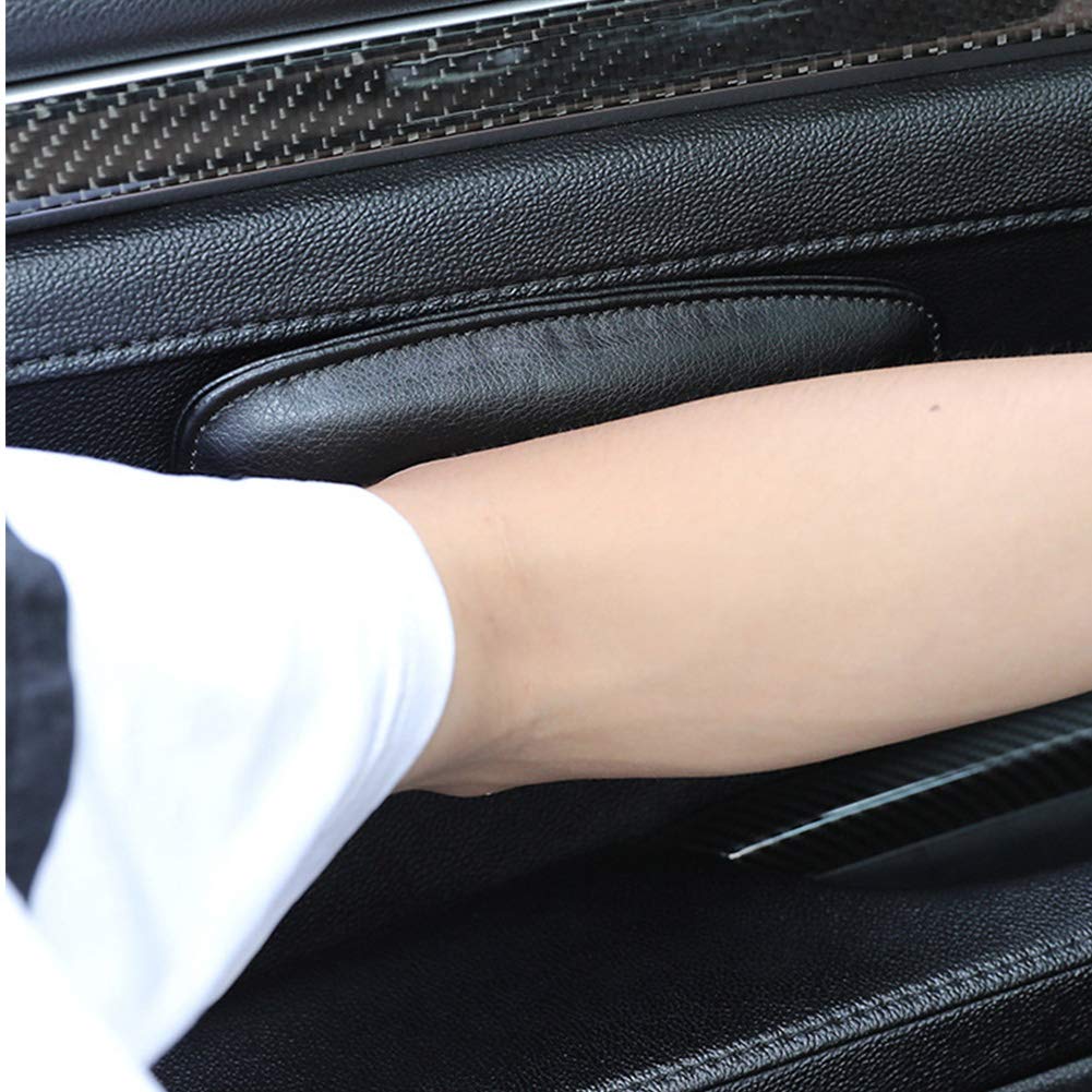 Premium Leather Car Door Armrest Pillow & Knee Cushion - Soft Auto Center Console Pad for Thigh & Elbow Support - Comfort Car Interior Accessories for Long Drives & Road Trips