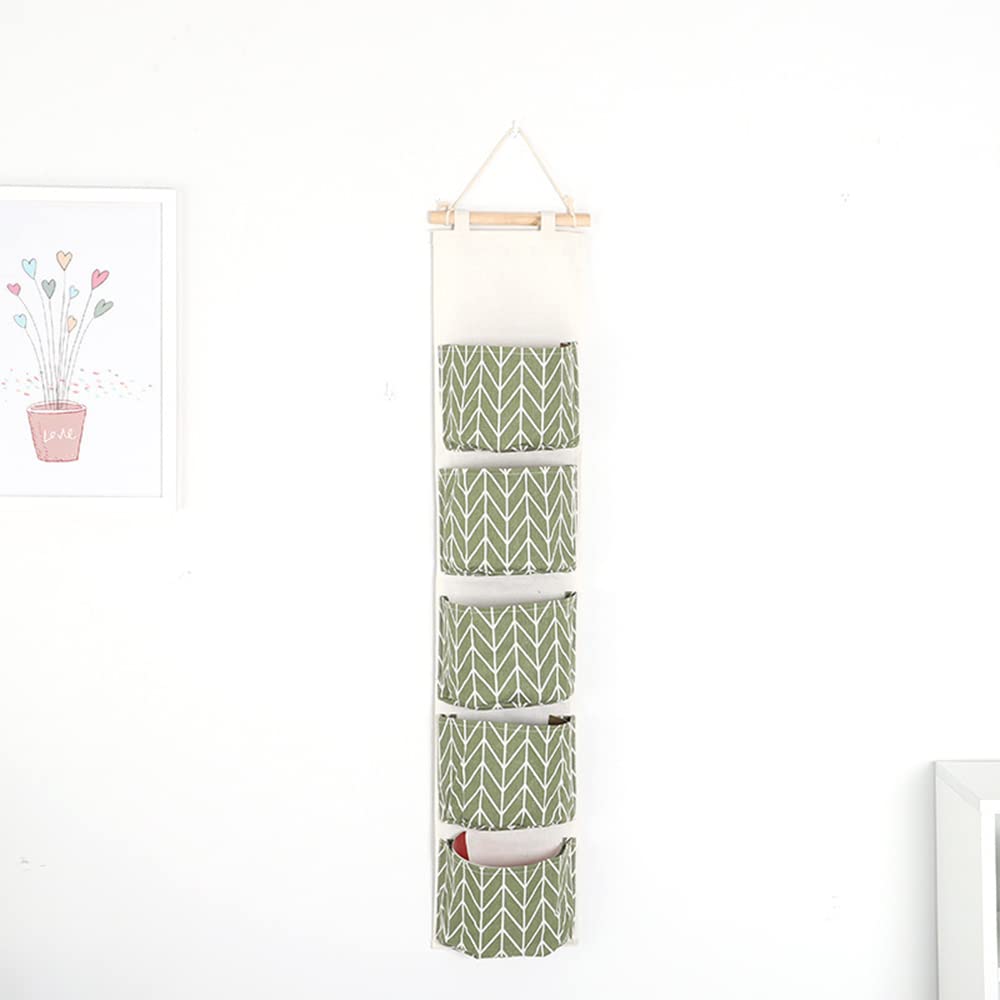 TopHomer 5-Pocket Wall Hanging Closet Organizer - Space Saving Storage Bag for Bedroom, Bathroom & Closet - Perfect for Clothes, Towels & Accessories Organization