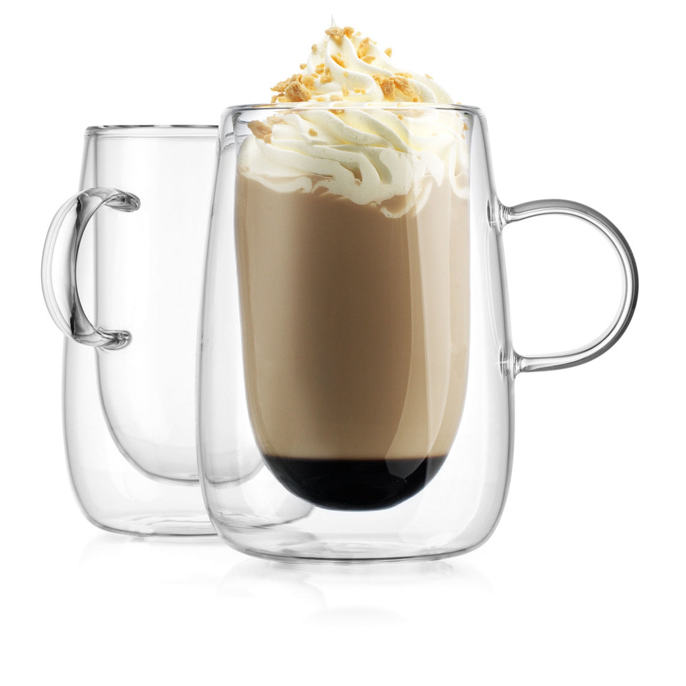 Alesia Latte Mug Set of 4 - 16oz Ceramic Coffee Cups with Handle - Perfect for Cappuccino, Tea & Hot Chocolate at Home, Office or Cafe