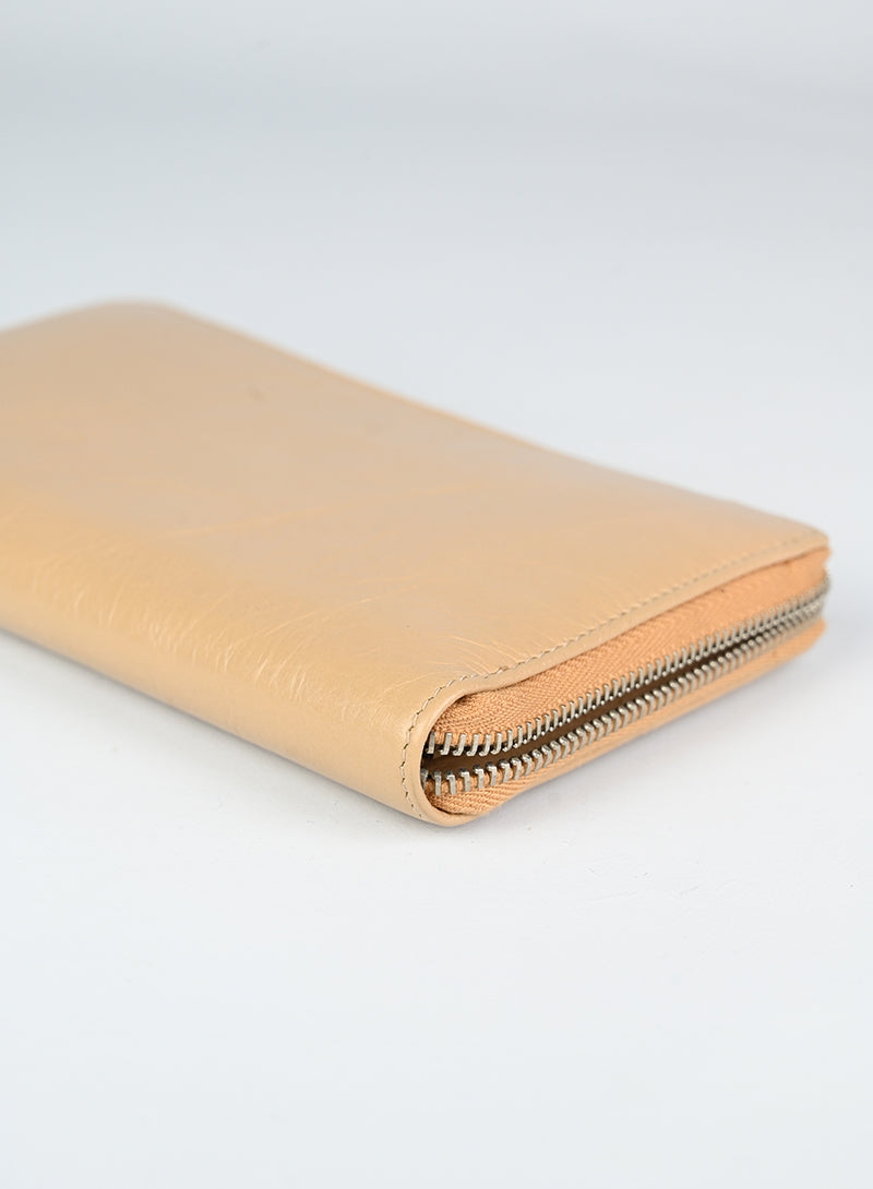 Balenciaga Beige Leather Wallet for Men & Women | Luxury Designer Bifold Wallet | Perfect for Everyday Use, Travel & Gifting